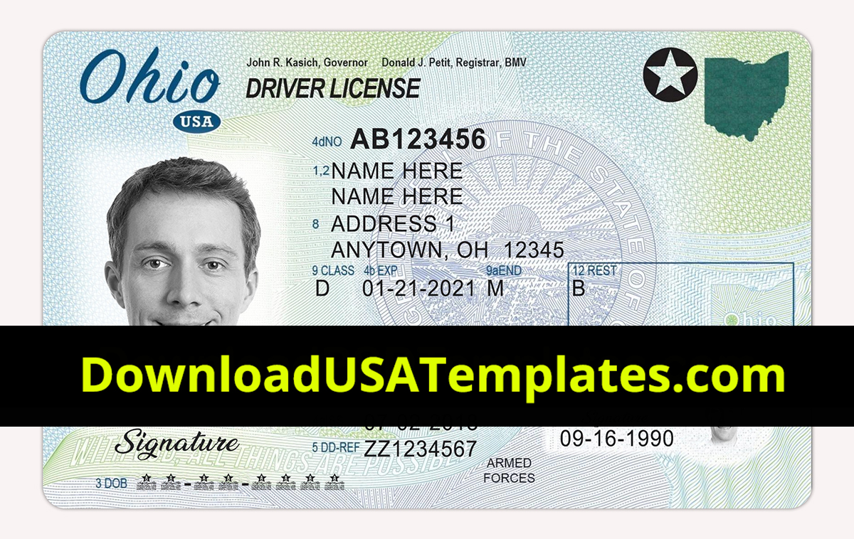 Ohio-Driving-License-New-Updated-Latest-OH-PSD-Template