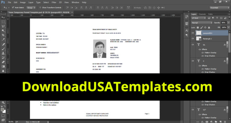 Texas-Temporary-Permit-Template-Photoshop