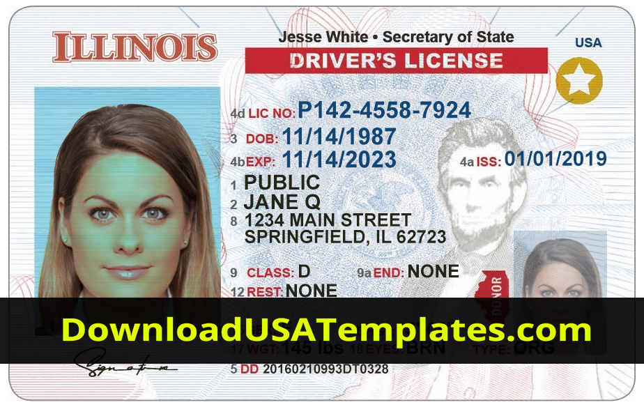 Illinois Driver License Template New